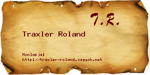 Traxler Roland névjegykártya
